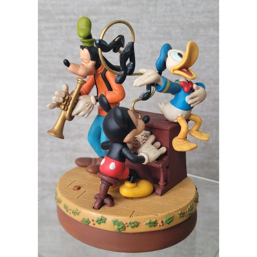 Disney Hallmark 2006 Mickey Goofy Donald Jazz Band Musical Figurine QXD8316